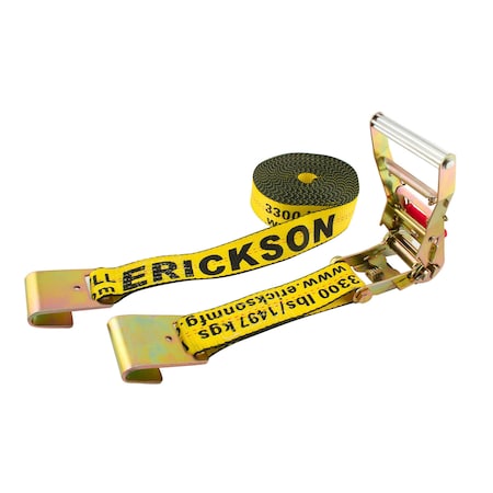 Erickson 2"X40Ft 10,000 lb Long Handle Ratchet w/ Flat Hks Bulk 58540